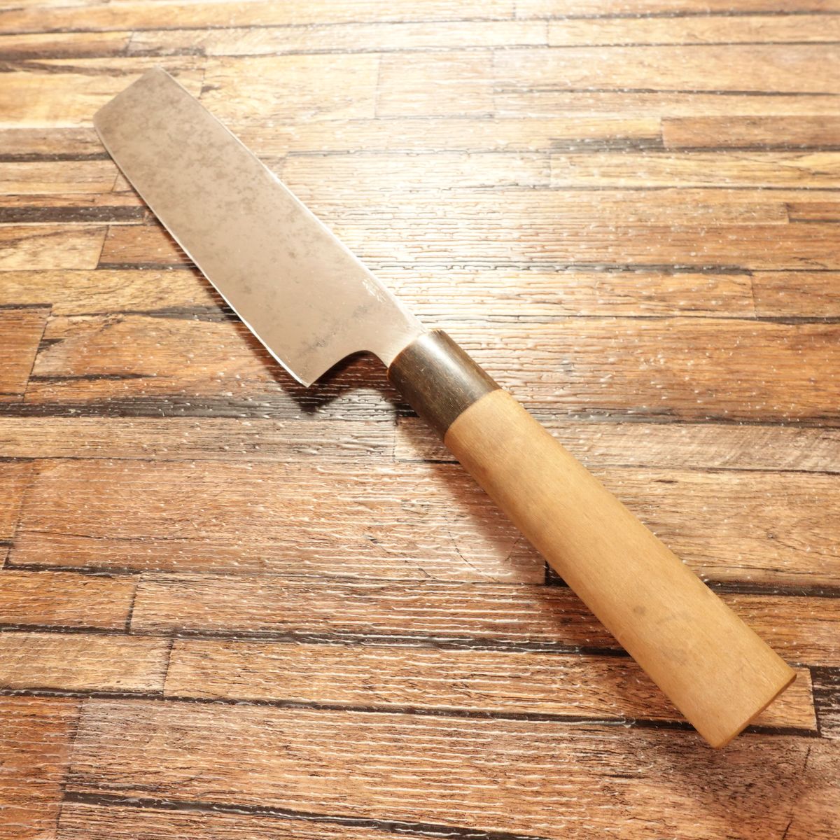 Sakai Toji Usuba Knife, Sharpened, Made by Iwakuni, Water Buffalo Handle, Single Bevel, Nakiri Style, 180mm