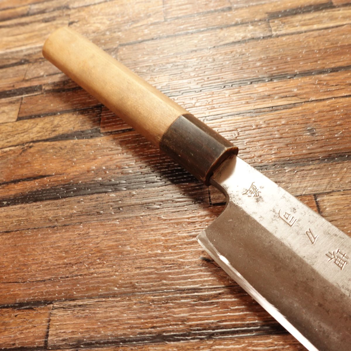 Sakai Toji Usuba Knife, Sharpened, Made by Iwakuni, Water Buffalo Handle, Single Bevel, Nakiri Style, 180mm