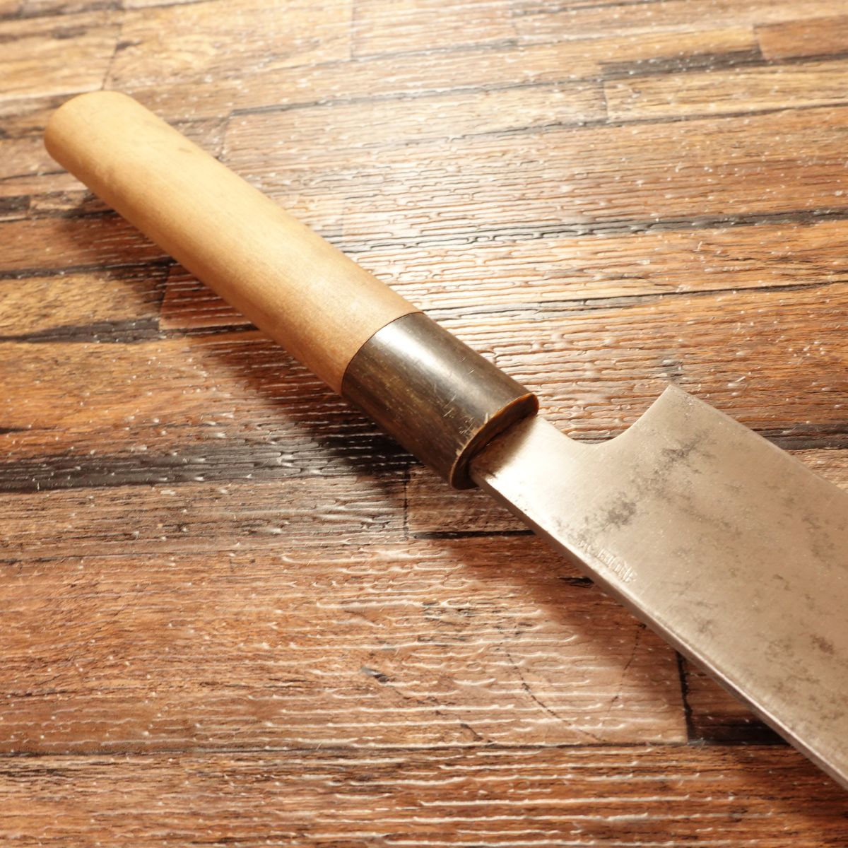 Sakai Toji Usuba Knife, Sharpened, Made by Iwakuni, Water Buffalo Handle, Single Bevel, Nakiri Style, 180mm