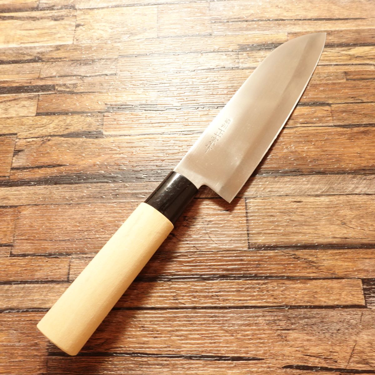 Noshu Masamune Santoku Knife, Sharpened, All-Purpose Japanese Santoku, Stainless Steel, Made by Noshu Masamune, Nearly Unused, 170mm