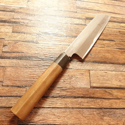 Shojiki Kama-Usuba Knife, Sharpened, Water Buffalo Handle, Single Bevel, Nakiri Style, Made by Shojiki, 165mm