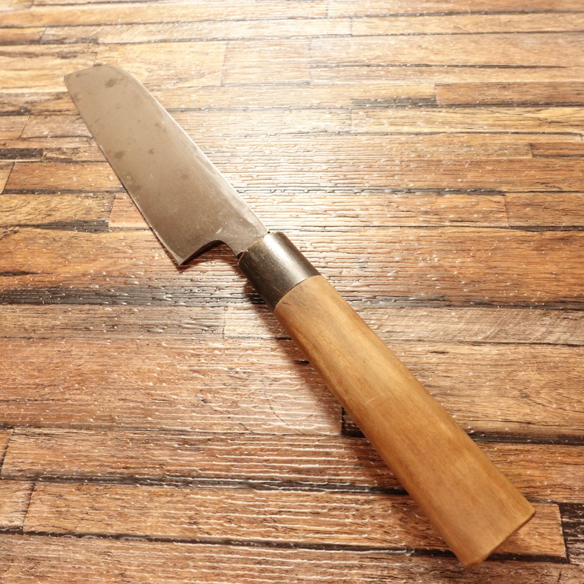 Shojiki Kama-Usuba Knife, Sharpened, Water Buffalo Handle, Single Bevel, Nakiri Style, Made by Shojiki, 165mm