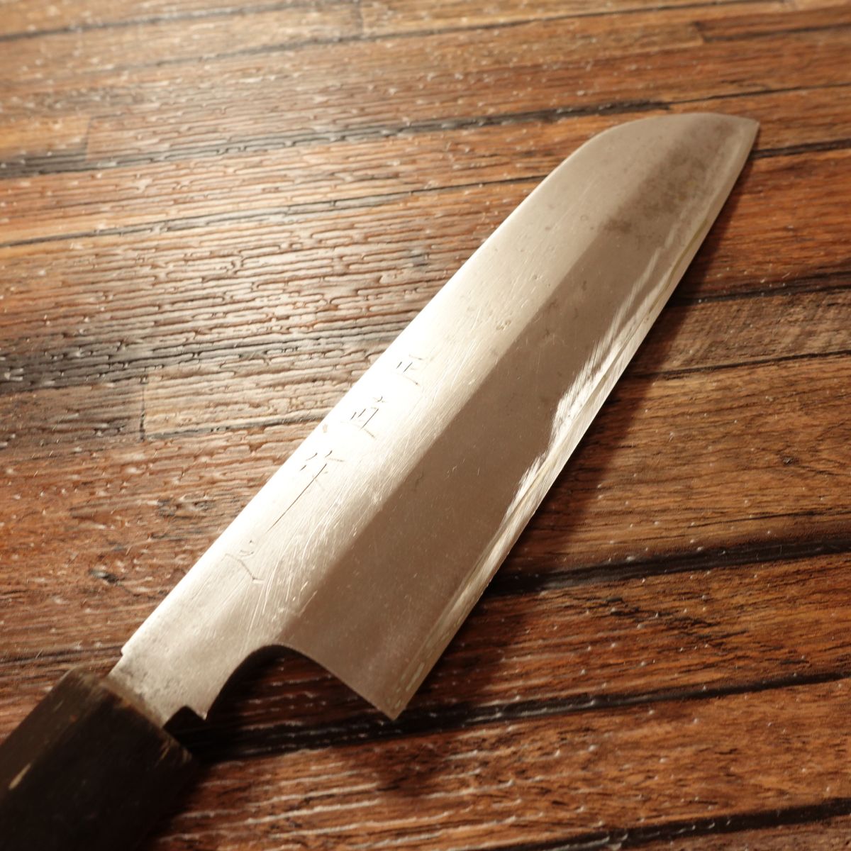 Shojiki Kama-Usuba Knife, Sharpened, Water Buffalo Handle, Single Bevel, Nakiri Style, Made by Shojiki, 165mm