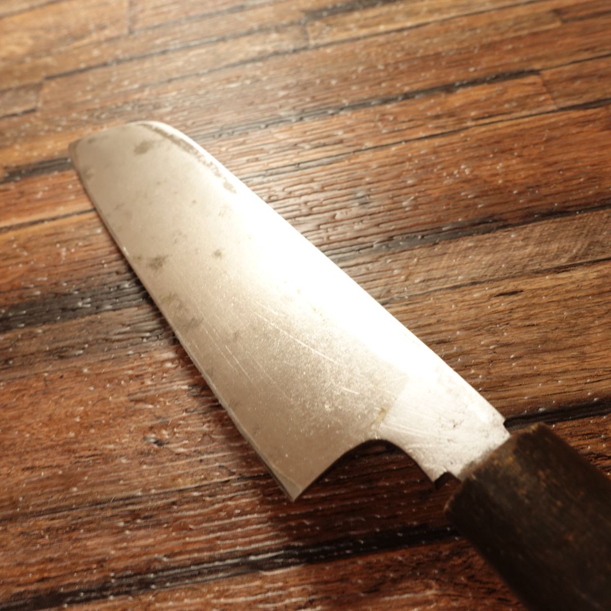 Shojiki Kama-Usuba Knife, Sharpened, Water Buffalo Handle, Single Bevel, Nakiri Style, Made by Shojiki, 165mm