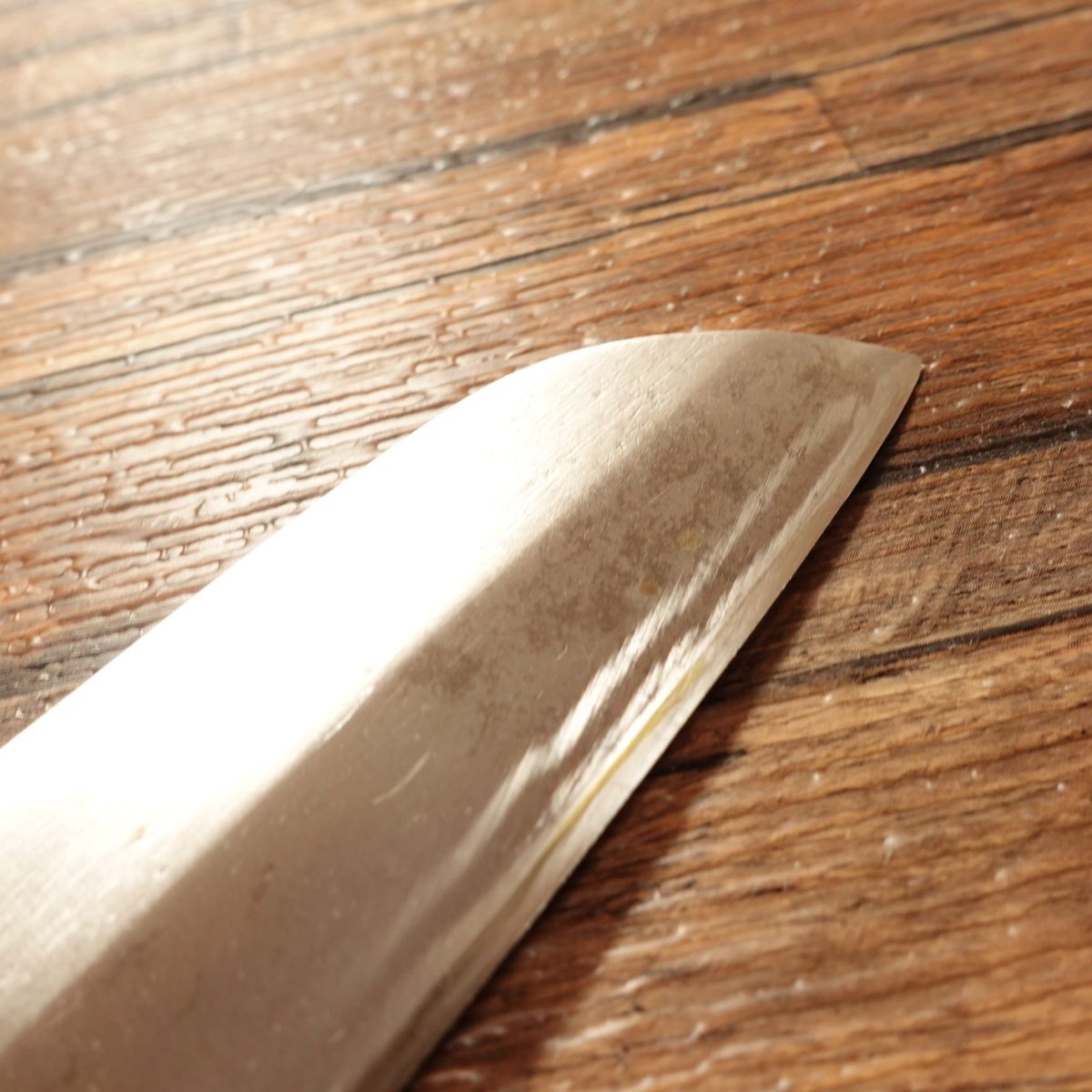 Shojiki Kama-Usuba Knife, Sharpened, Water Buffalo Handle, Single Bevel, Nakiri Style, Made by Shojiki, 165mm