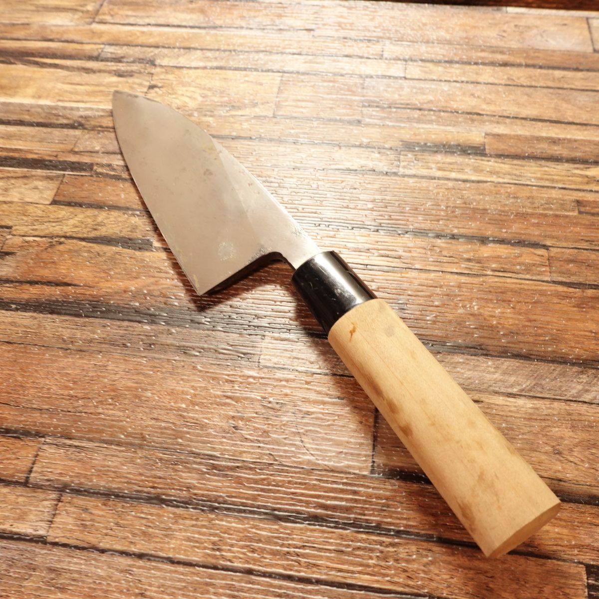 Kazuyuki Deba Knife, Sharpened, Special Edition, With Seal, Hagane Steel, Single Bevel, 155mm