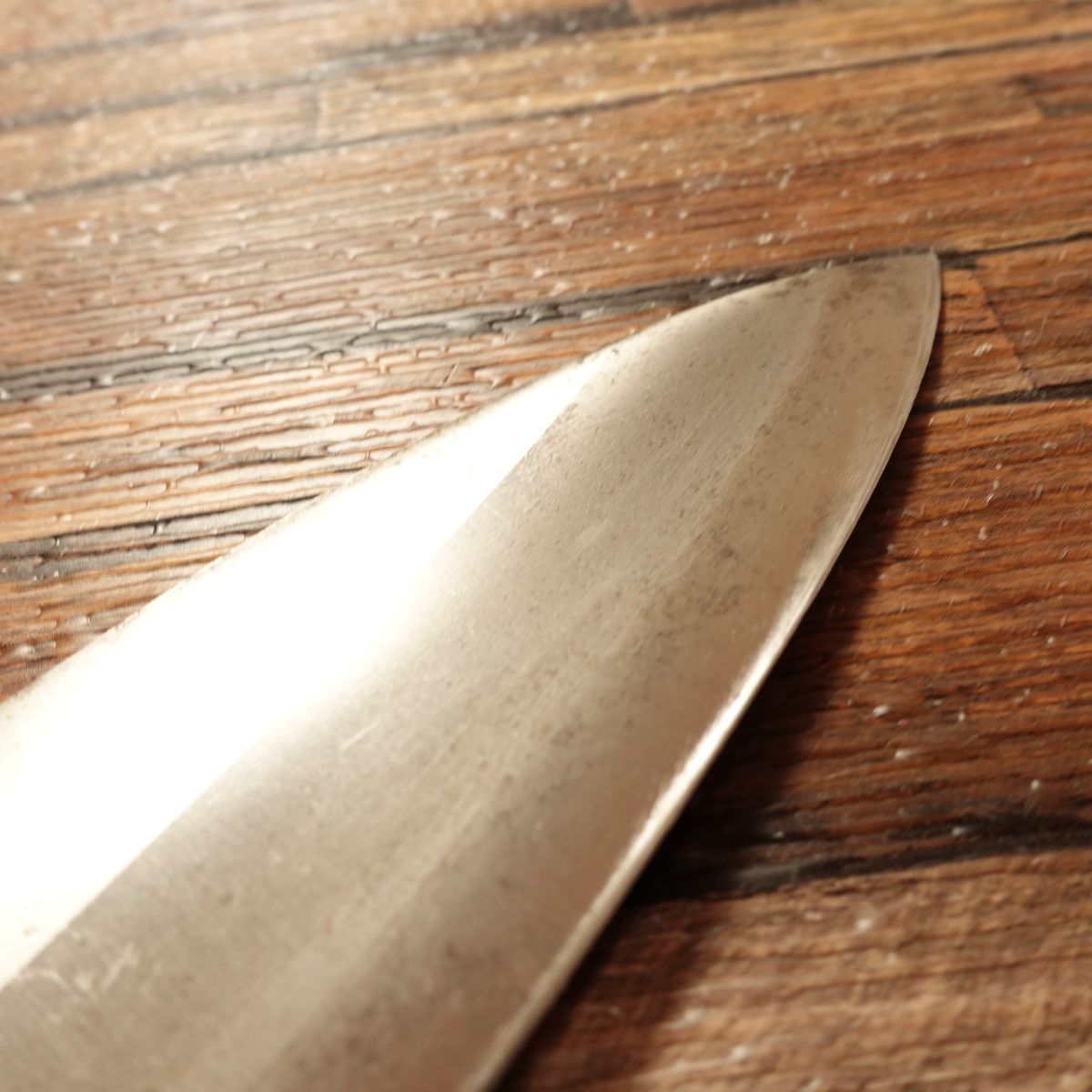 Togoro Japanese Santoku Knife, Sharpened, Marble Handle, Hagane Steel, Made by Togoro, 170mm