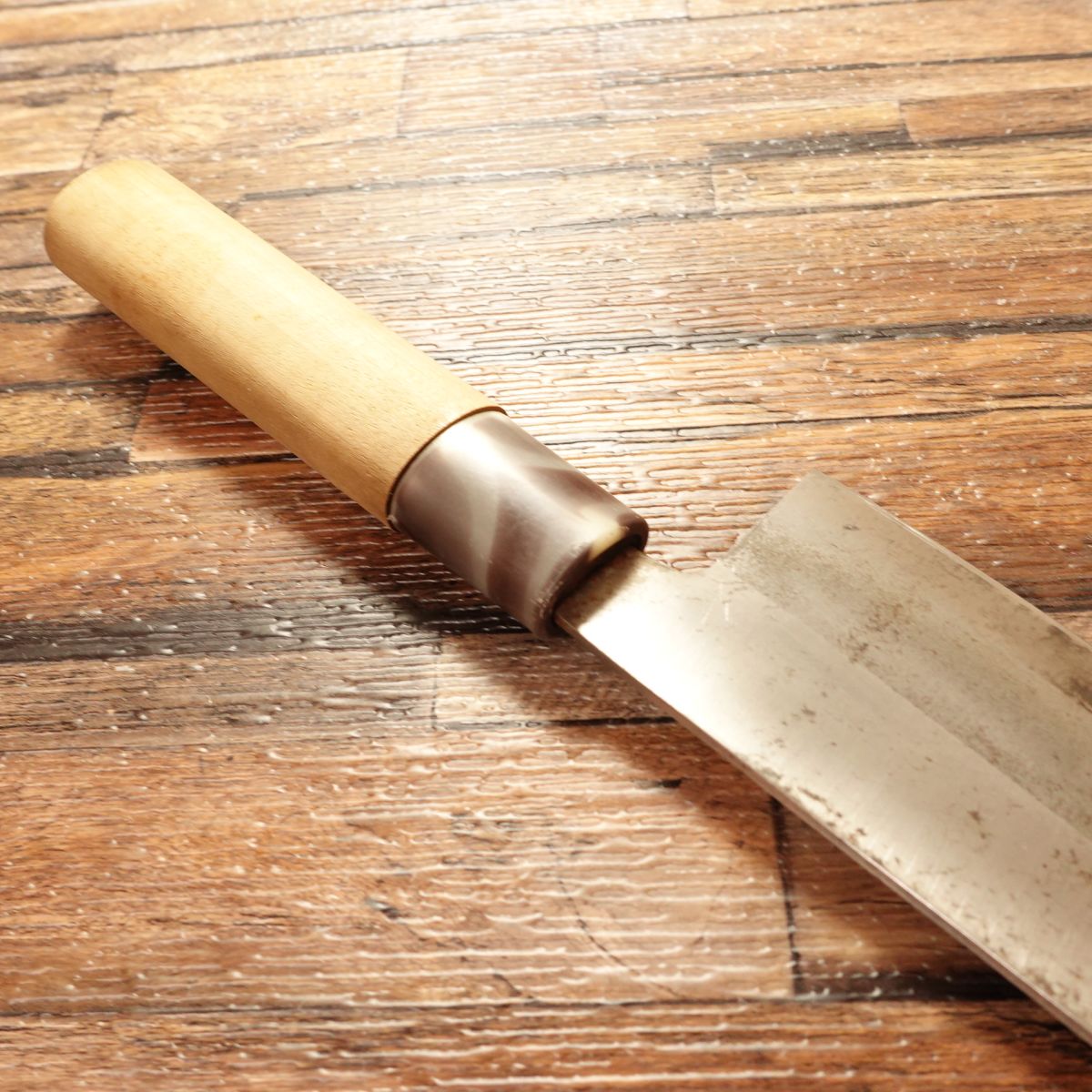 Togoro Japanese Santoku Knife, Sharpened, Marble Handle, Hagane Steel, Made by Togoro, 170mm