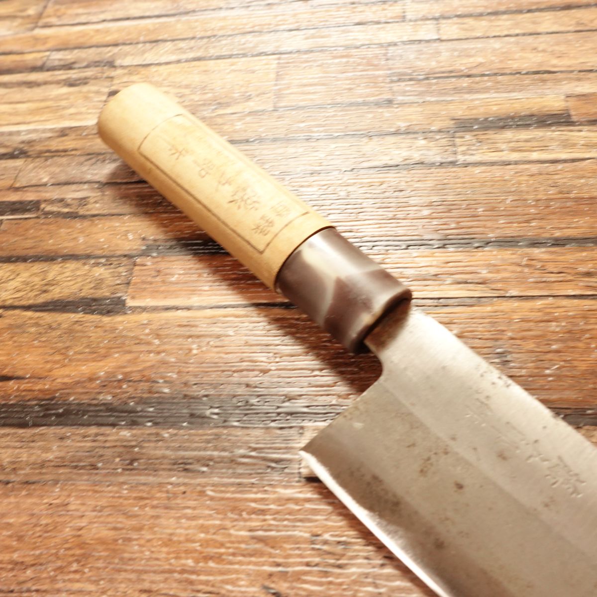 Togoro Japanese Santoku Knife, Sharpened, Marble Handle, Hagane Steel, Made by Togoro, 170mm