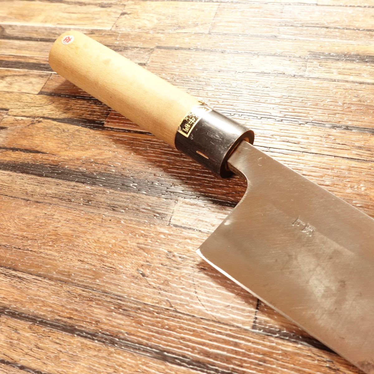 Godai Kanemitsu Deba Knife, Sharpened, Left-Handed, Water Buffalo Handle, Made by Godai Kanemitsu, Lightly Used, 180mm