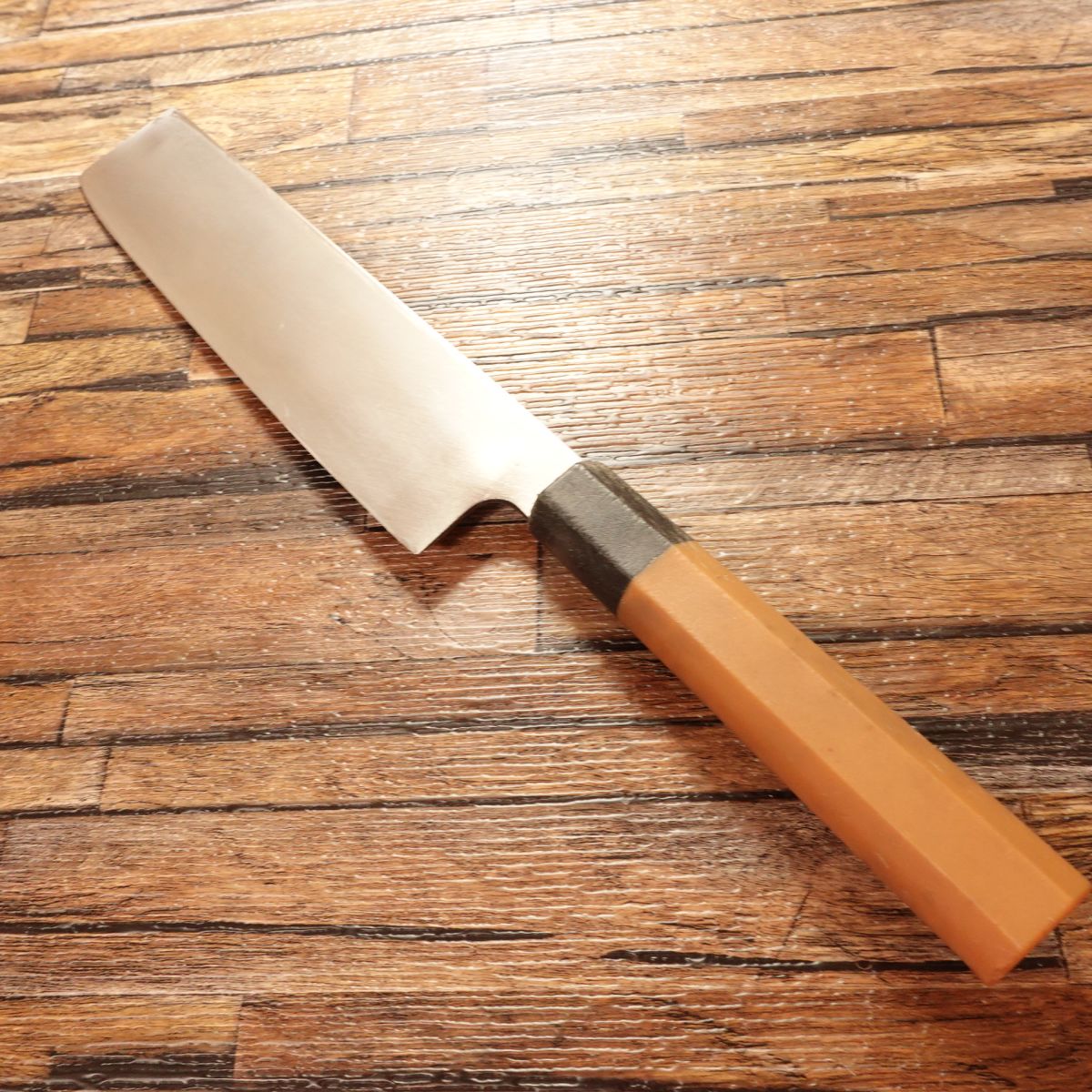 Sakai Takayuki Usuba Knife, Sharpened, Molybdenum Steel, Single Bevel, Stainless, Nakiri Style, Antibacterial Handle, 215mm