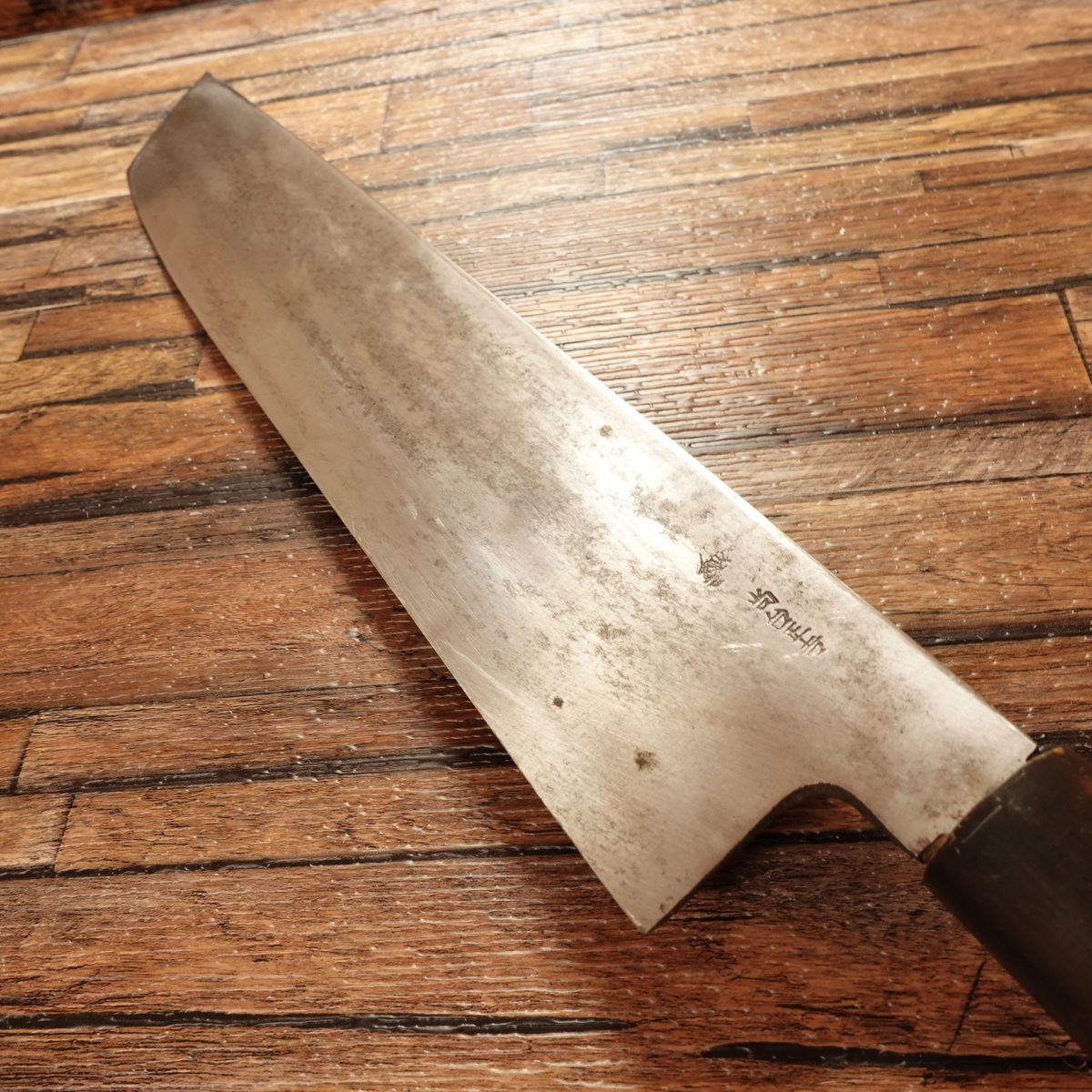 Syoudai Masayoshi Hamo Hone-Kiri Knife, Sharpened, Water Buffalo Handle, Pike Conger Bone Cutter, With Wooden Saya, 335mm