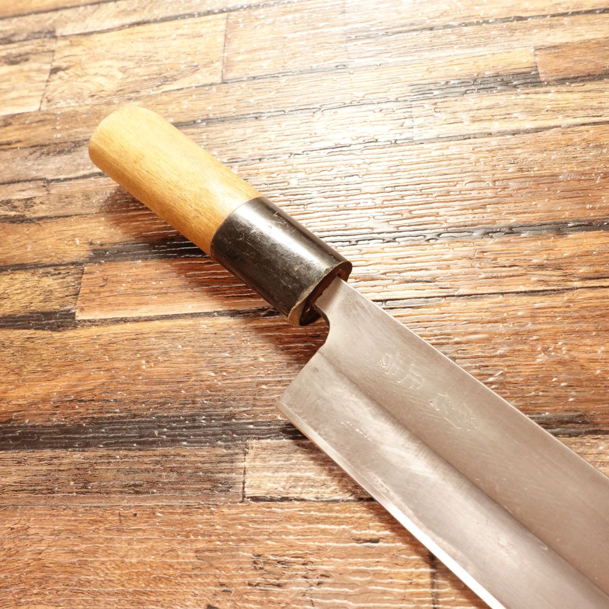 Syoudai Masayoshi Unagi Knife, Water Buffalo Handle, Eel Filleting Knife, With Wooden Saya, 185mm