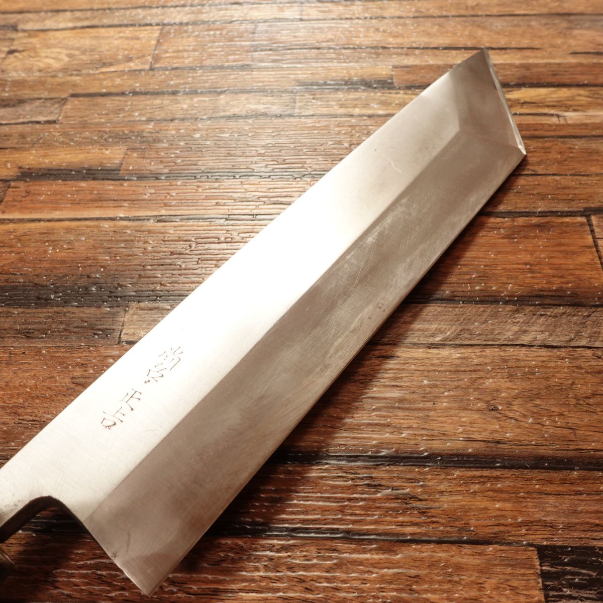 Syoudai Masayoshi Unagi Knife, Water Buffalo Handle, Eel Filleting Knife, With Wooden Saya, 250mm