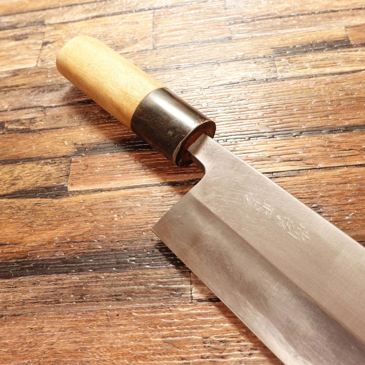 Syoudai Masayoshi Unagi Knife, Water Buffalo Handle, Eel Filleting Knife, With Wooden Saya, 250mm