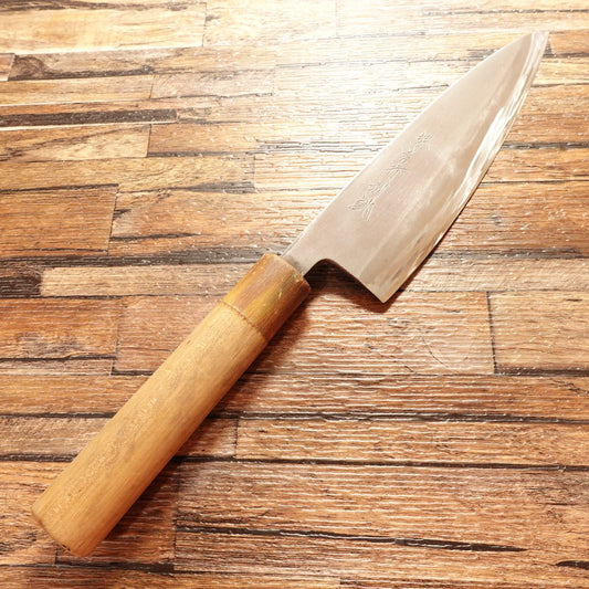 Sakai Takayuki Deba Knife, Sharpened, White Water Buffalo Handle, Special Order, Hagane Steel, 175mm