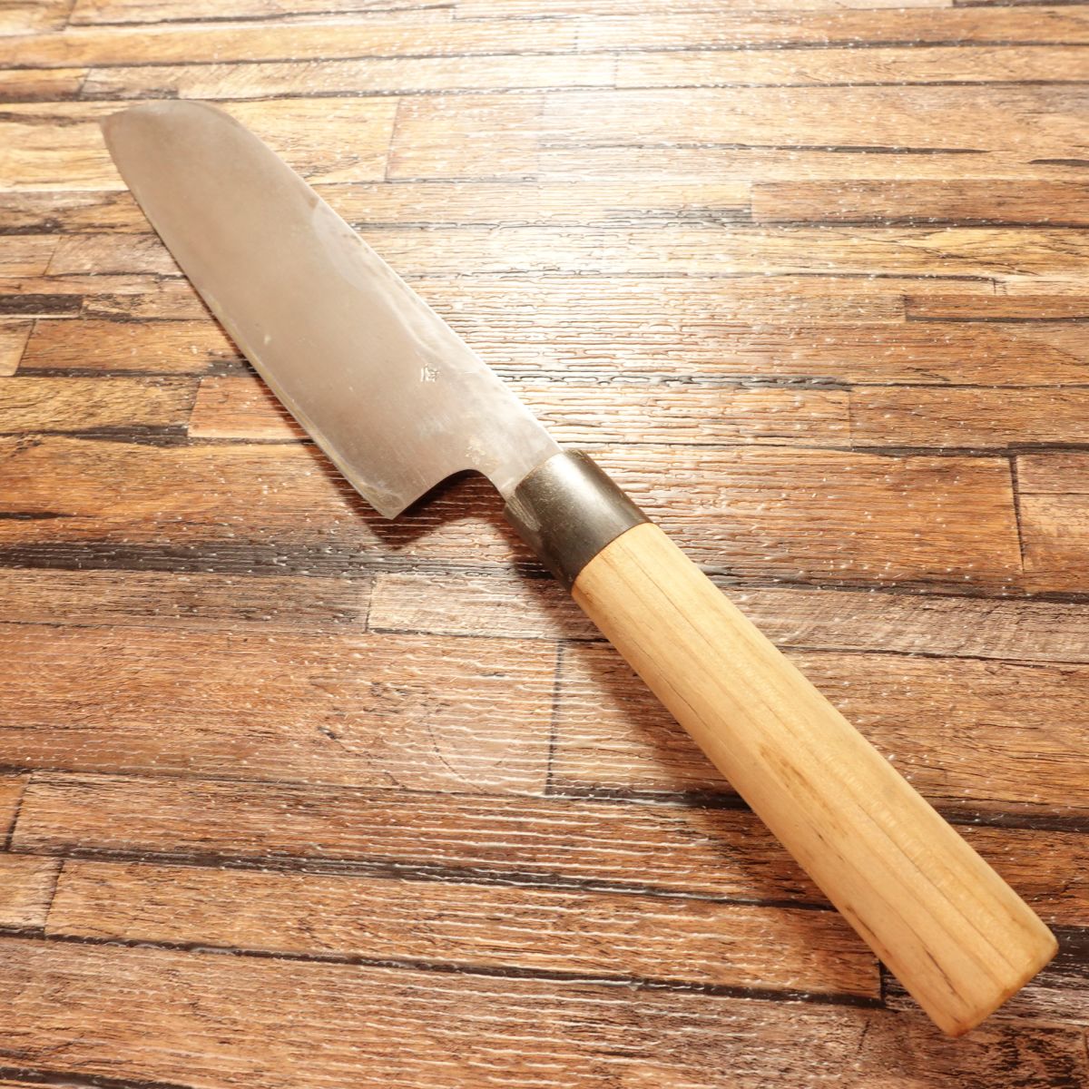 Syoudai Masayoshi Kama-Usuba Knife, Sharpened, Water Buffalo Handle, Single Bevel, Nakiri Style, 205mm