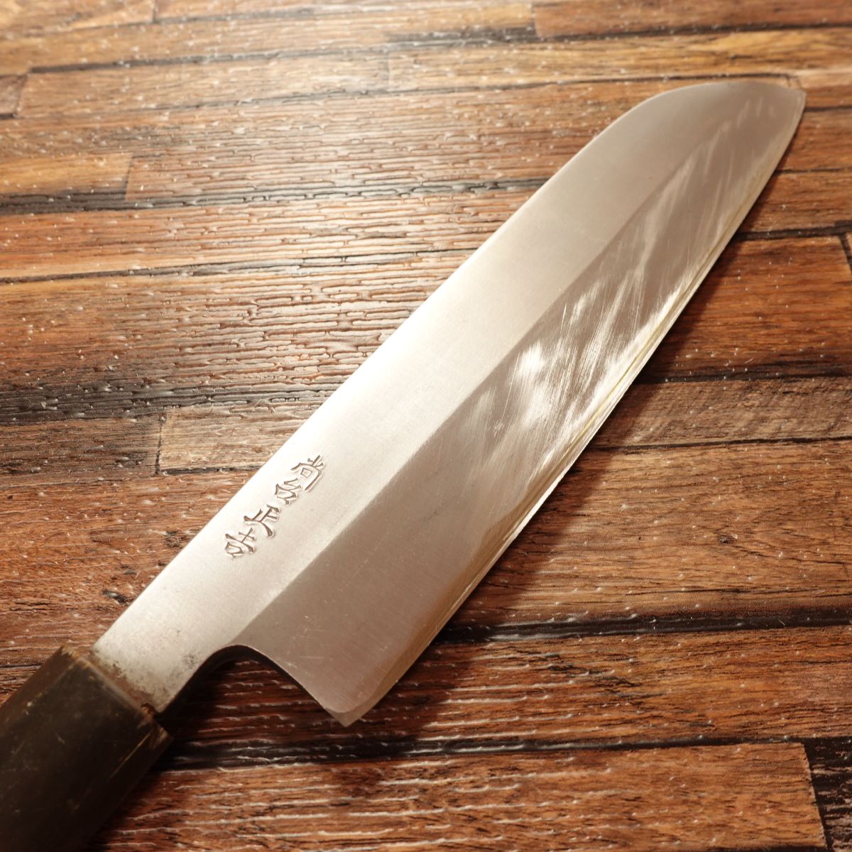 Syoudai Masayoshi Kama-Usuba Knife, Sharpened, Water Buffalo Handle, Single Bevel, Nakiri Style, 205mm