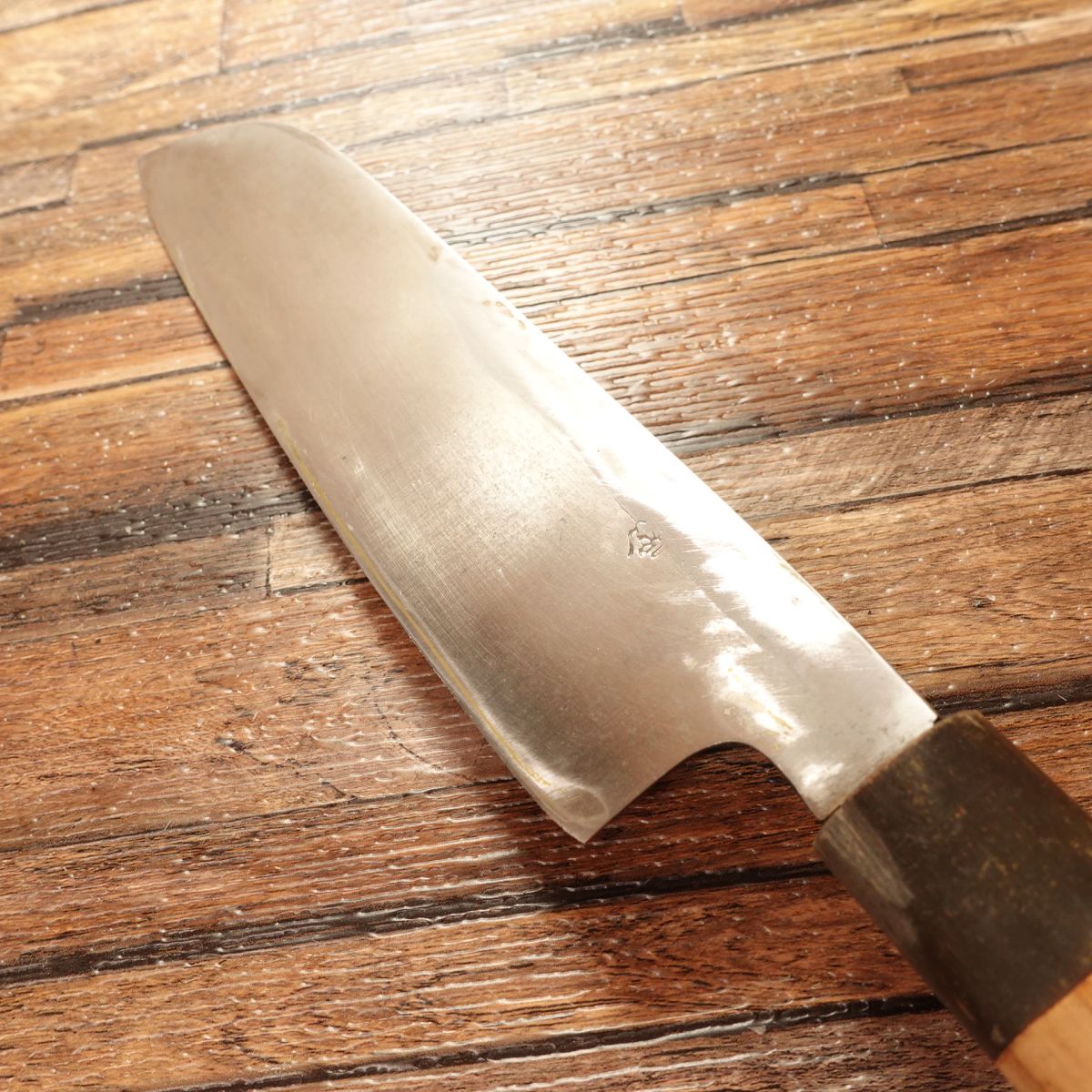 Syoudai Masayoshi Kama-Usuba Knife, Sharpened, Water Buffalo Handle, Single Bevel, Nakiri Style, 205mm