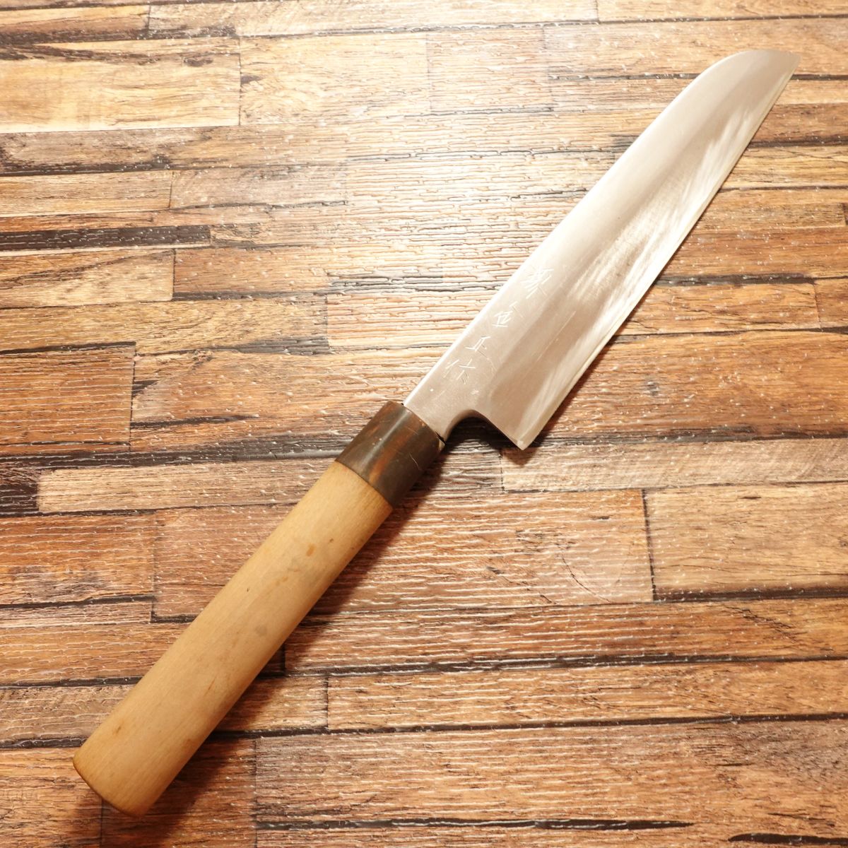 Sakai Kanemasa Kama-Usuba Knife, Sharpened, Suiboku Handle, Single Bevel, Nakiri, Sakai Kanemasa-Made, 210mm
