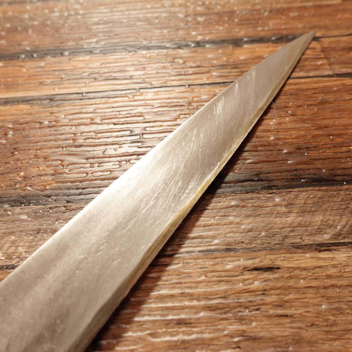 Minamoto Masayoshi Fugu-Hiki Knife, Sharpened, Sashimi Knife, Water Buffalo Handle, 265mm