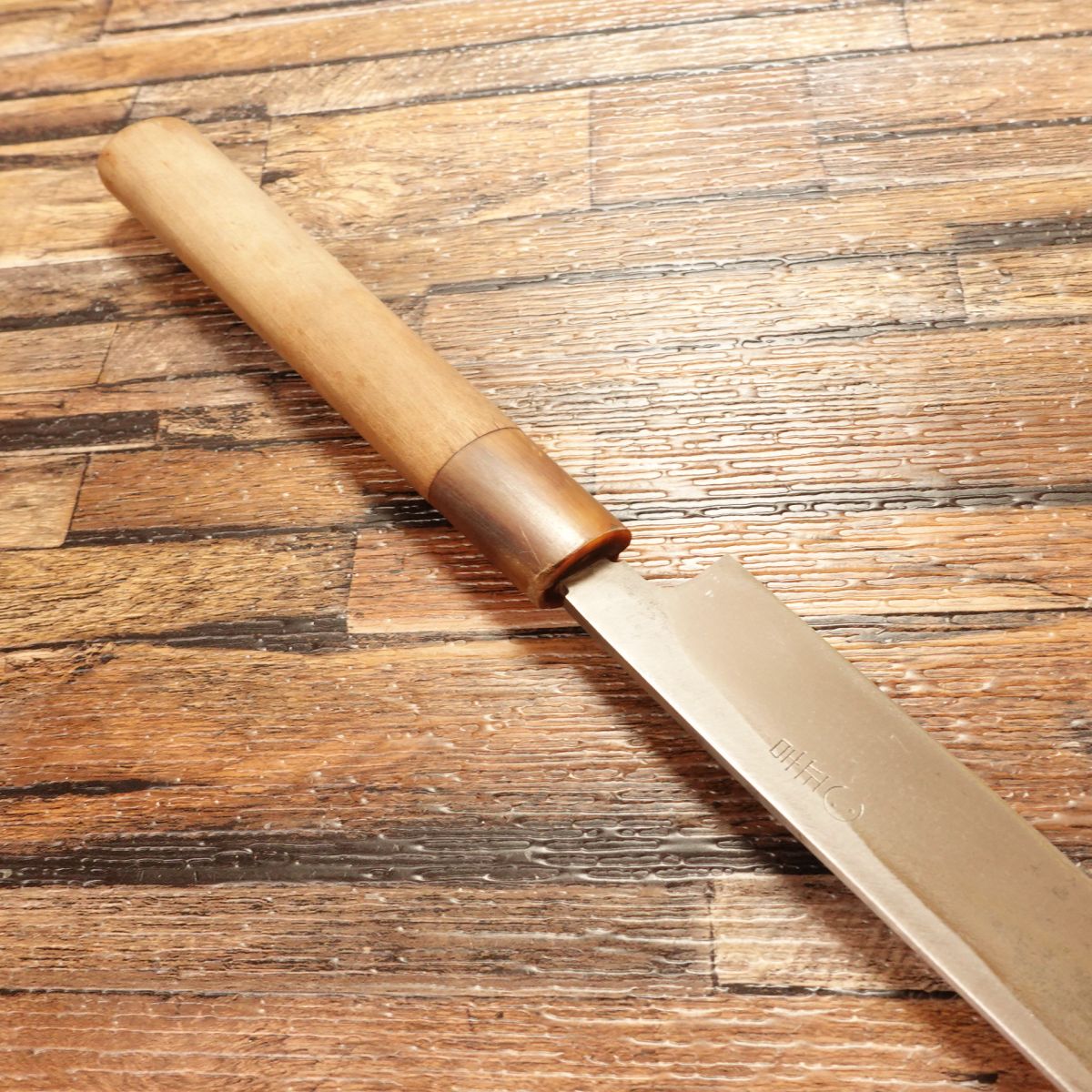 Minamoto Masayoshi Fugu-Hiki Knife, Sharpened, Sashimi Knife, Water Buffalo Handle, 265mm