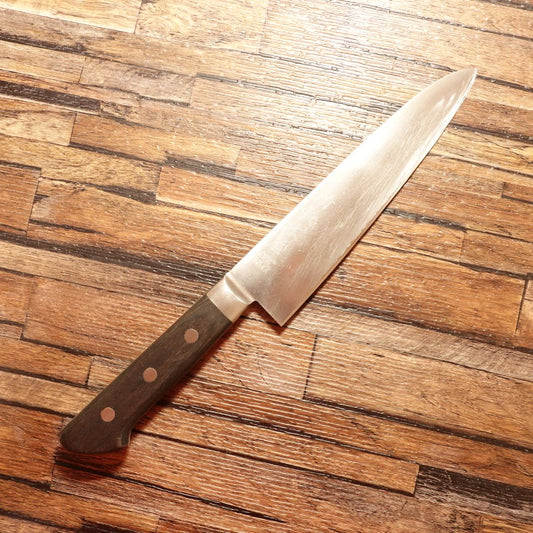 Kiyonaga Kiya Gyuto Knife, Sharpened, All-Purpose Knife, PM High-Speed Steel, Santoku Style, 180mm