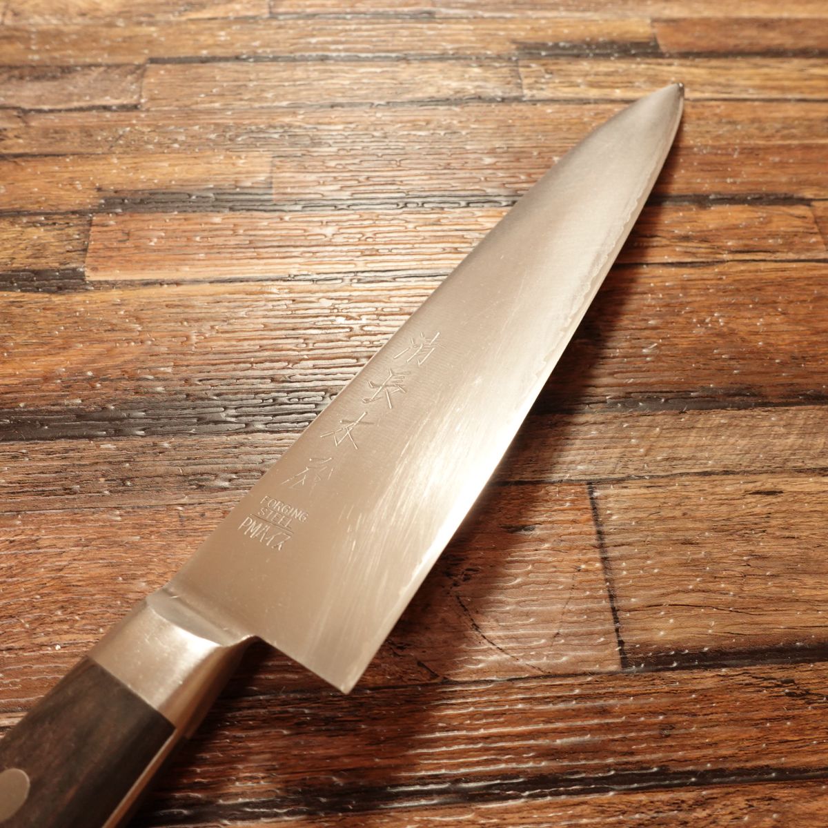 Kiyonaga Kiya Gyuto Knife, Sharpened, All-Purpose Knife, PM High-Speed Steel, Santoku Style, 180mm