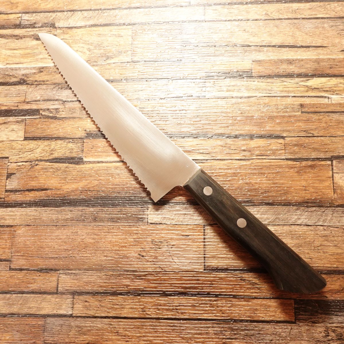 Kikuichimonji Freezer / Frozen Knife, Wave Edge, Stainless Steel, Rarely Used, 200 mm