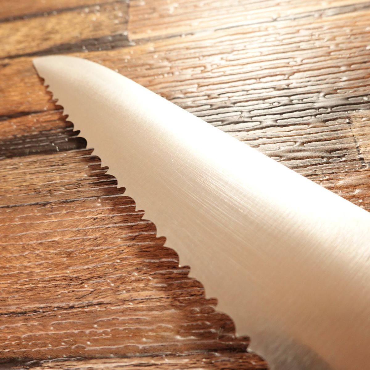 Kikuichimonji Freezer / Frozen Knife, Wave Edge, Stainless Steel, Rarely Used, 200 mm