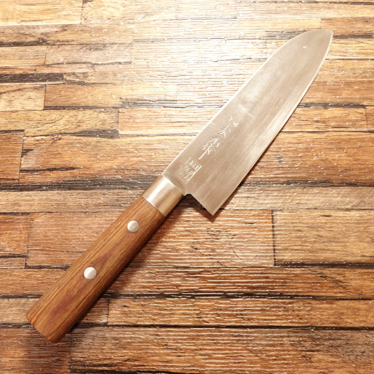 Hiromoto Santoku Knife, Sharpened, All‑Purpose, Hagane Laminated, 165 mm