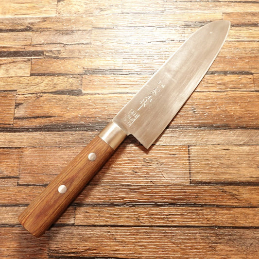 Hiromoto Santoku Knife, Sharpened, All‑Purpose, Hagane Laminated, 165 mm