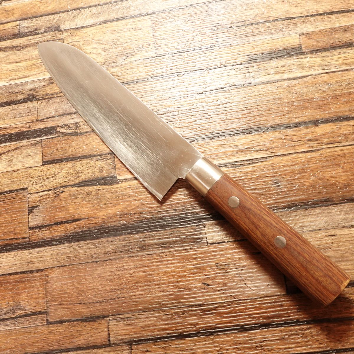 Hiromoto Santoku Knife, Sharpened, All‑Purpose, Hagane Laminated, 165 mm