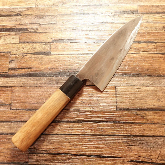 Special Deba Knife, Sharpened, “Signature Lost,” Hagane, Single‑Bevel, 150 mm