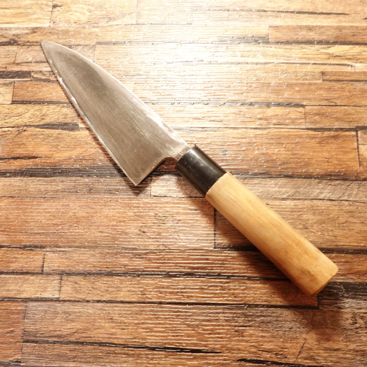 Special Deba Knife, Sharpened, “Signature Lost,” Hagane, Single‑Bevel, 150 mm