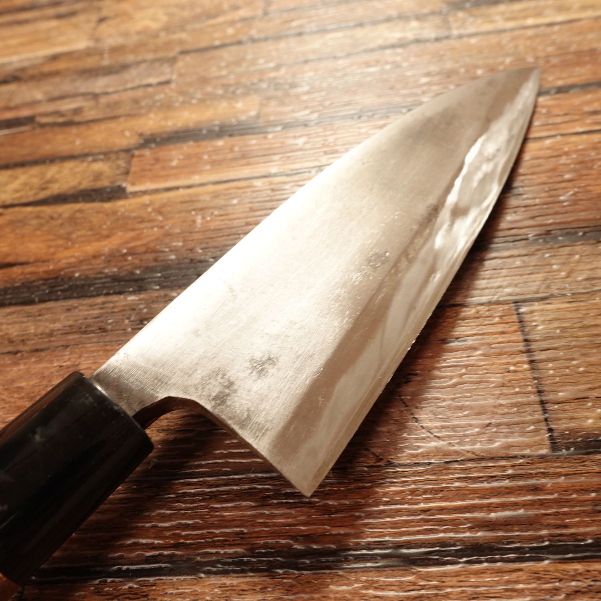 Special Deba Knife, Sharpened, “Signature Lost,” Hagane, Single‑Bevel, 150 mm