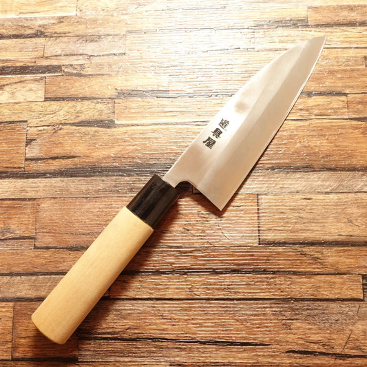 Douguya Ai‑Deba Knife, Sharpened, Stainless Steel, Thin Deba, Funayuki, 155 mm