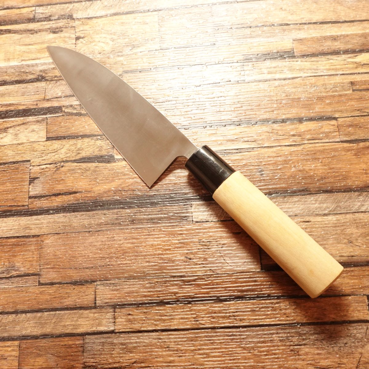 Douguya Ai‑Deba Knife, Sharpened, Stainless Steel, Thin Deba, Funayuki, 155 mm