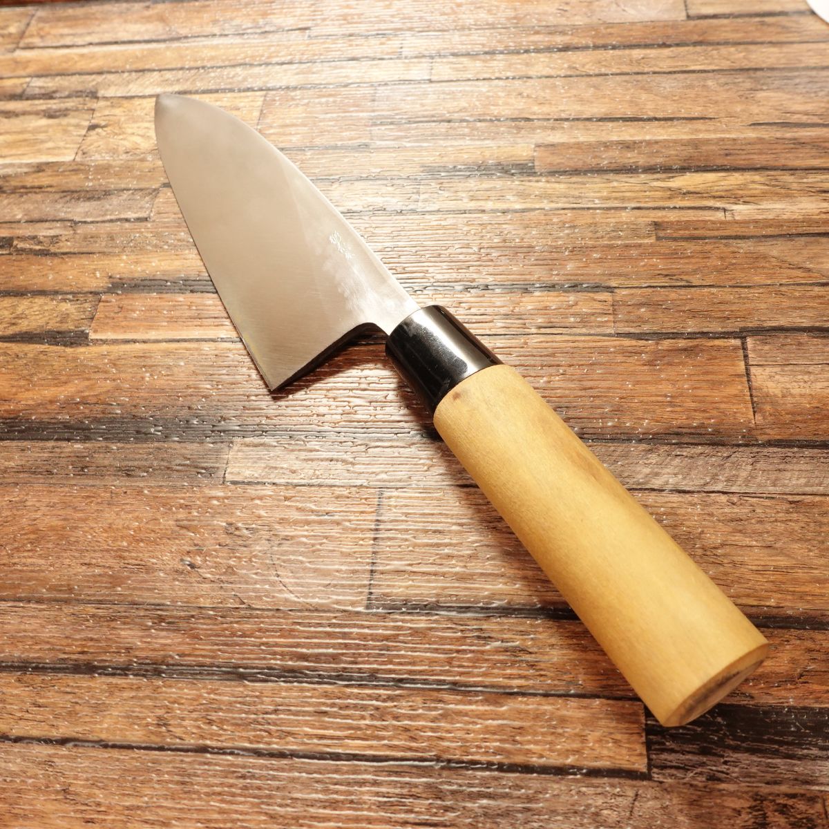 Goh Umanosuke Yoshihiro Deba Knife, Sharpened, Single Bevel, Hagane Steel, Nearly Unused, 170mm