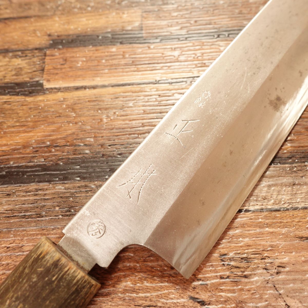 Masamoto Usuba Knife, Sharpened, Water Buffalo Handle, Single Bevel, 155mm