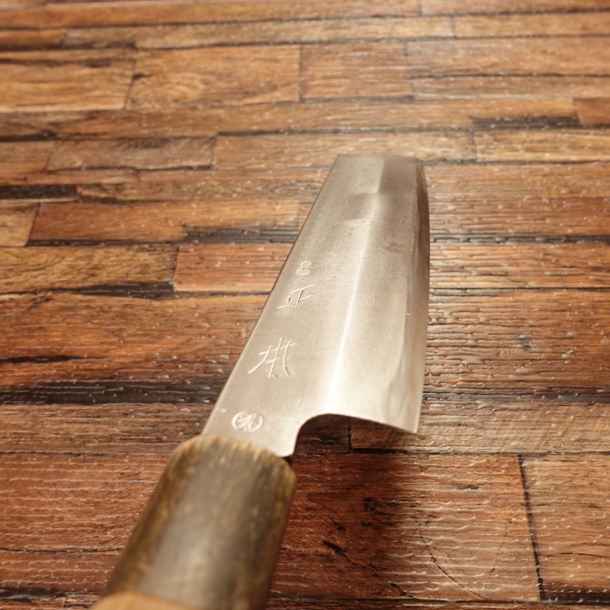 Masamoto Usuba Knife, Sharpened, Water Buffalo Handle, Single Bevel, 155mm