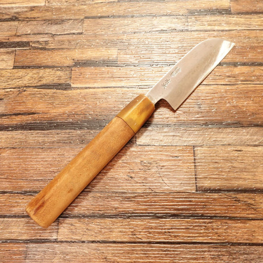 Aritsugu Mukimono Knife, Sharpened, Water Buffalo Handle, 95mm