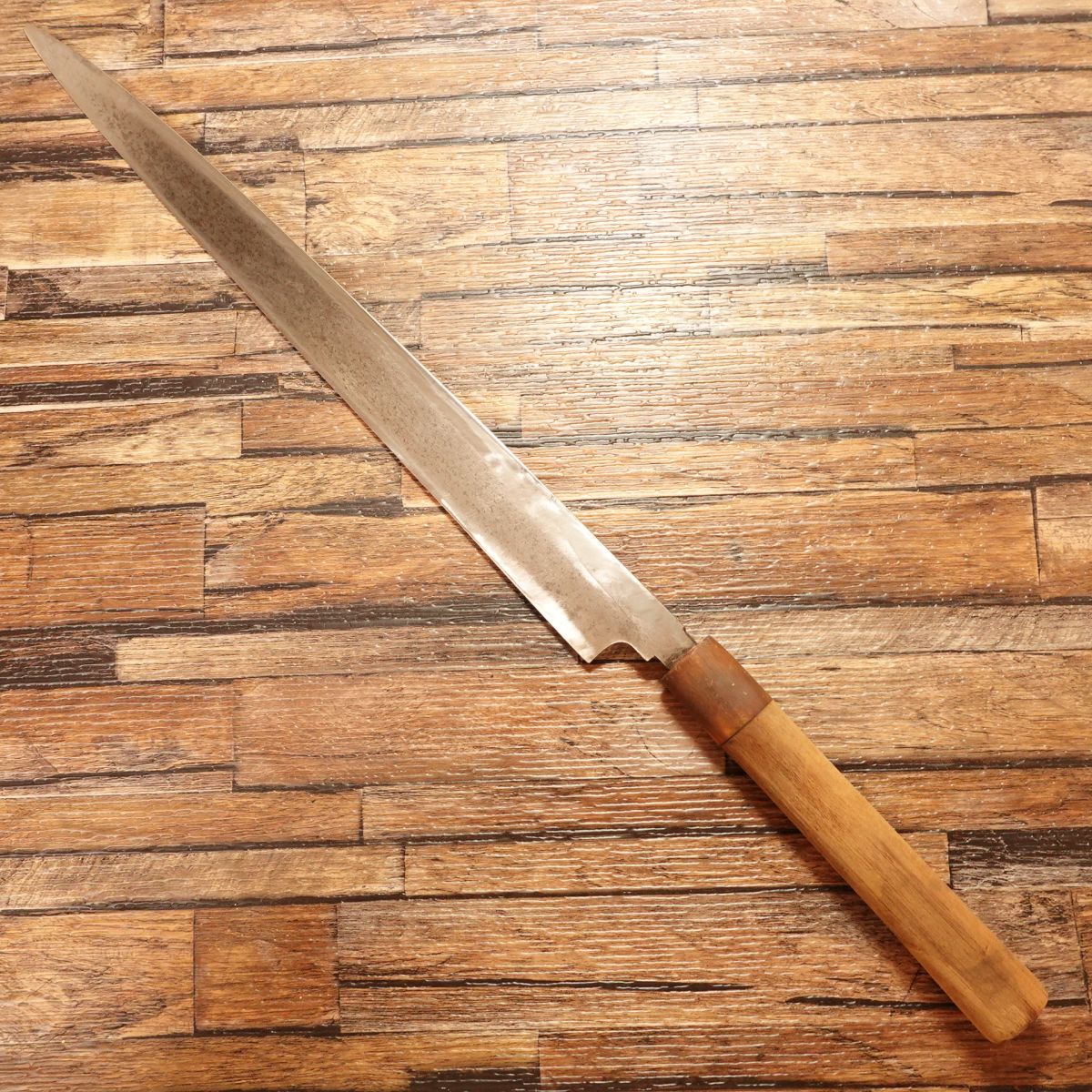 Aritsugu Yanagiba Knife, Sharpened, White Water Buffalo Handle, Sashimi Knife, Light Use, 320mm