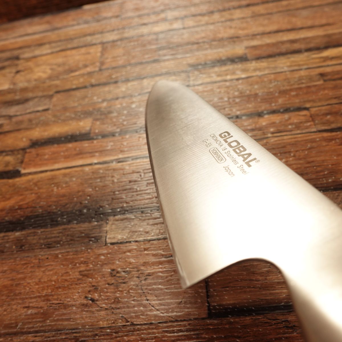 GLOBAL Gyuto Knife G-55, Sharpened, 180mm