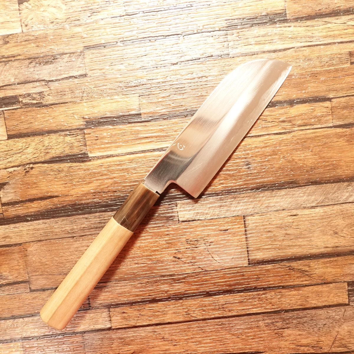 [HYPER REBORN] Masayoshi Mukimono Knife, Sharpened, Water Buffalo Handle, “Kokoro”, Mirror Finish, Peeling Knife, 125mm