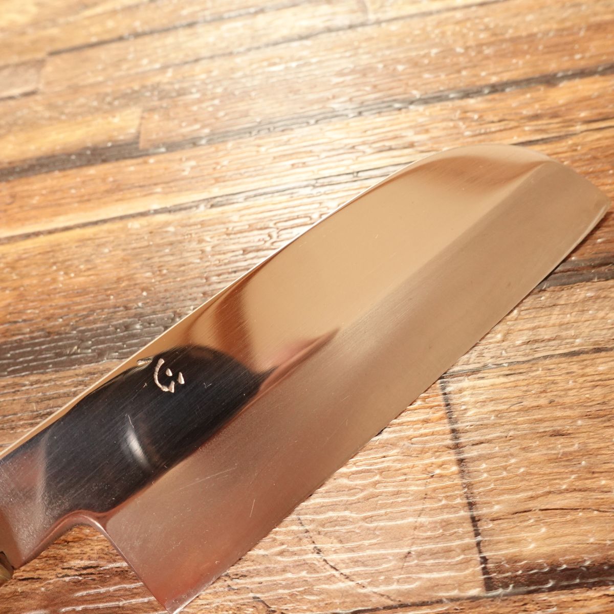 [HYPER REBORN] Masayoshi Mukimono Knife, Sharpened, Water Buffalo Handle, “Kokoro”, Mirror Finish, Peeling Knife, 125mm