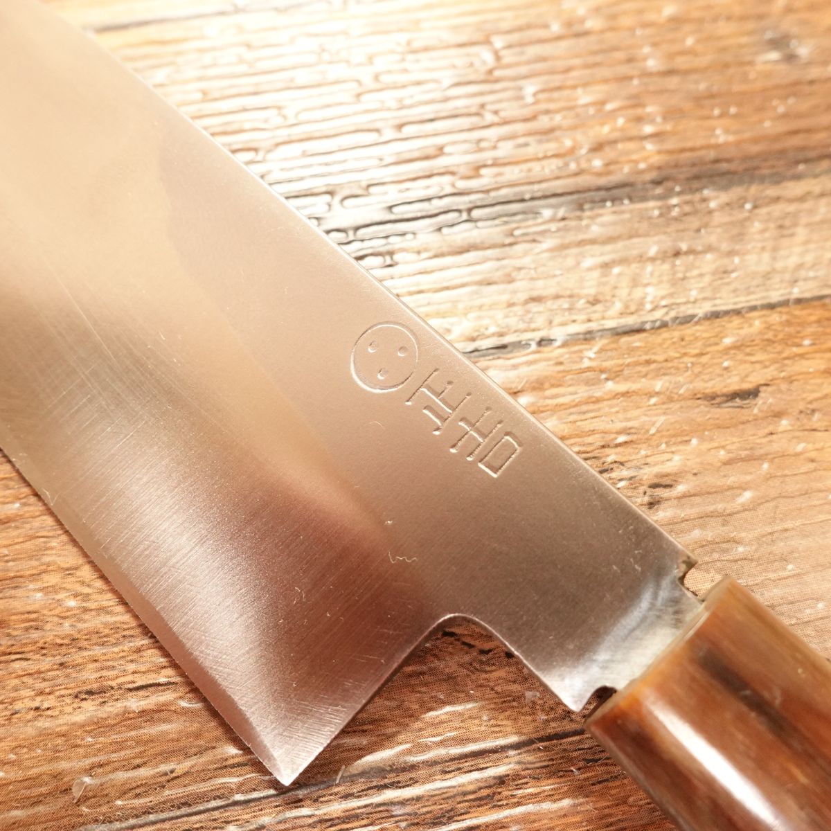 [HYPER REBORN] Masayoshi Mukimono Knife, Sharpened, Water Buffalo Handle, “Kokoro”, Mirror Finish, Peeling Knife, 125mm