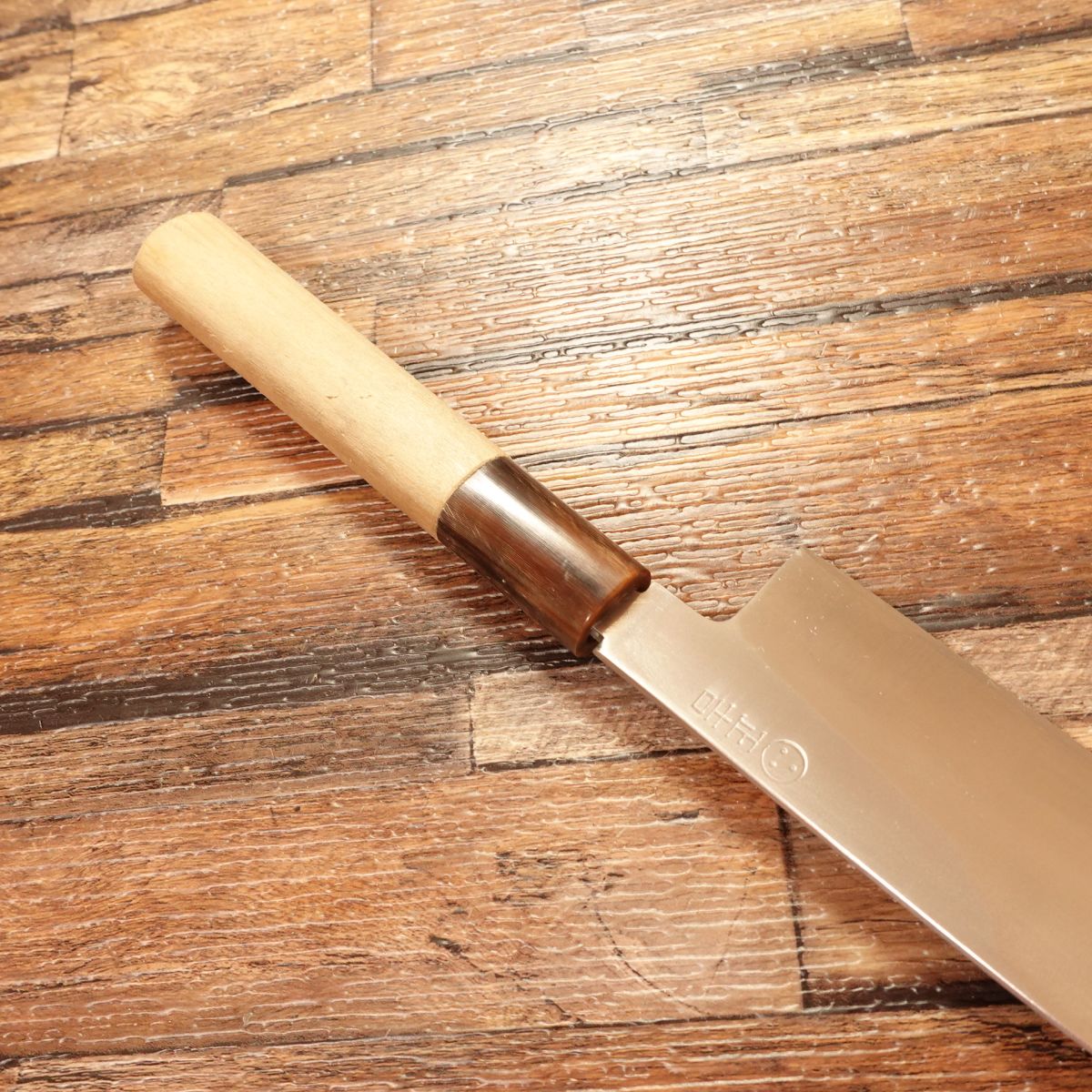 [HYPER REBORN] Masayoshi Mukimono Knife, Sharpened, Water Buffalo Handle, “Kokoro”, Mirror Finish, Peeling Knife, 125mm