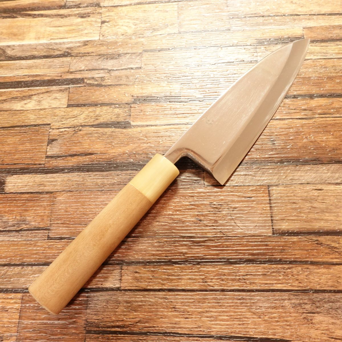 [HYPER REBORN] Masayoshi Deba Knife, Sharpened, Water Buffalo Handle, “Kokoro”, Mirror Finish, 155mm