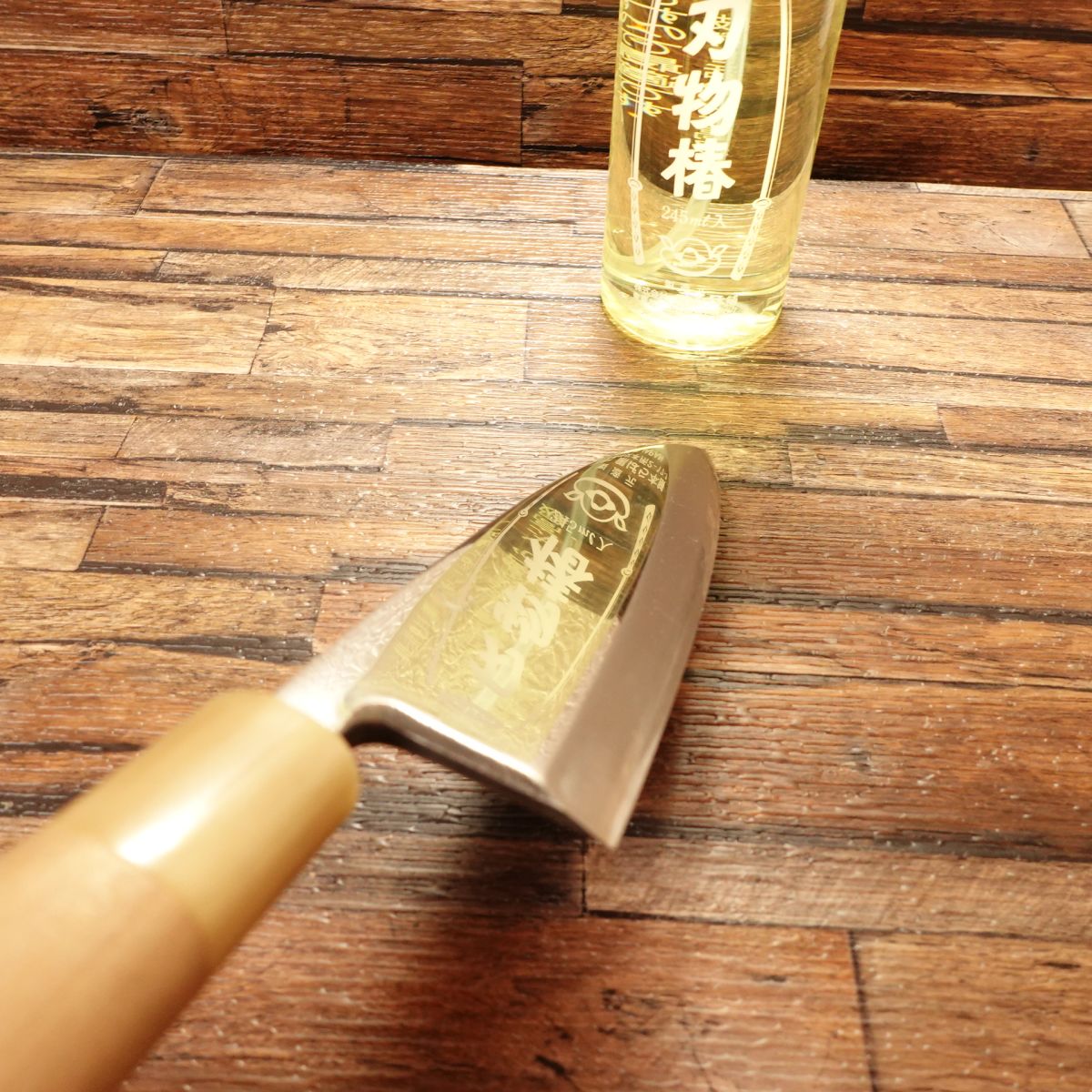 [HYPER REBORN] Masayoshi Deba Knife, Sharpened, Water Buffalo Handle, “Kokoro”, Mirror Finish, 155mm